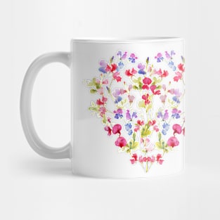 Sweet pea heart Mug